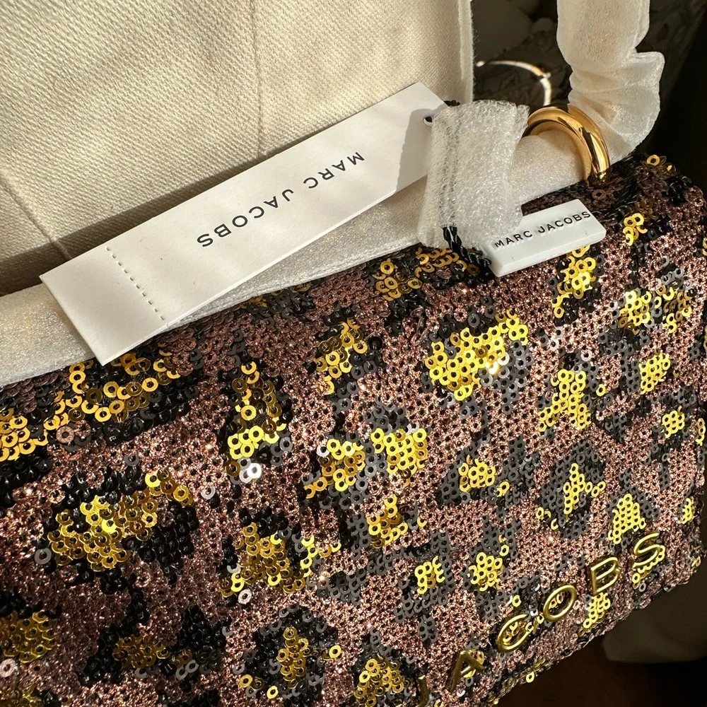 Marc Jacobs Sequin Leopard Print Bag NWT